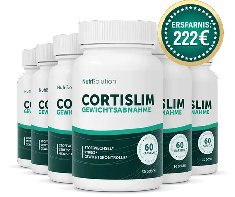 Sechs CortiSlim-Packungen